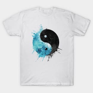 Yin Yang Splatter Design T-Shirt